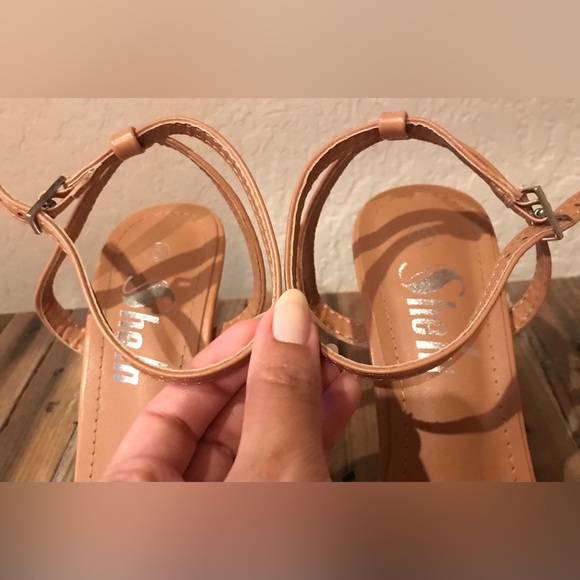 SHEIN Square Toe Tan/Nude Strappy Stiletto Heels - Size 6 - Picture 9 of 13